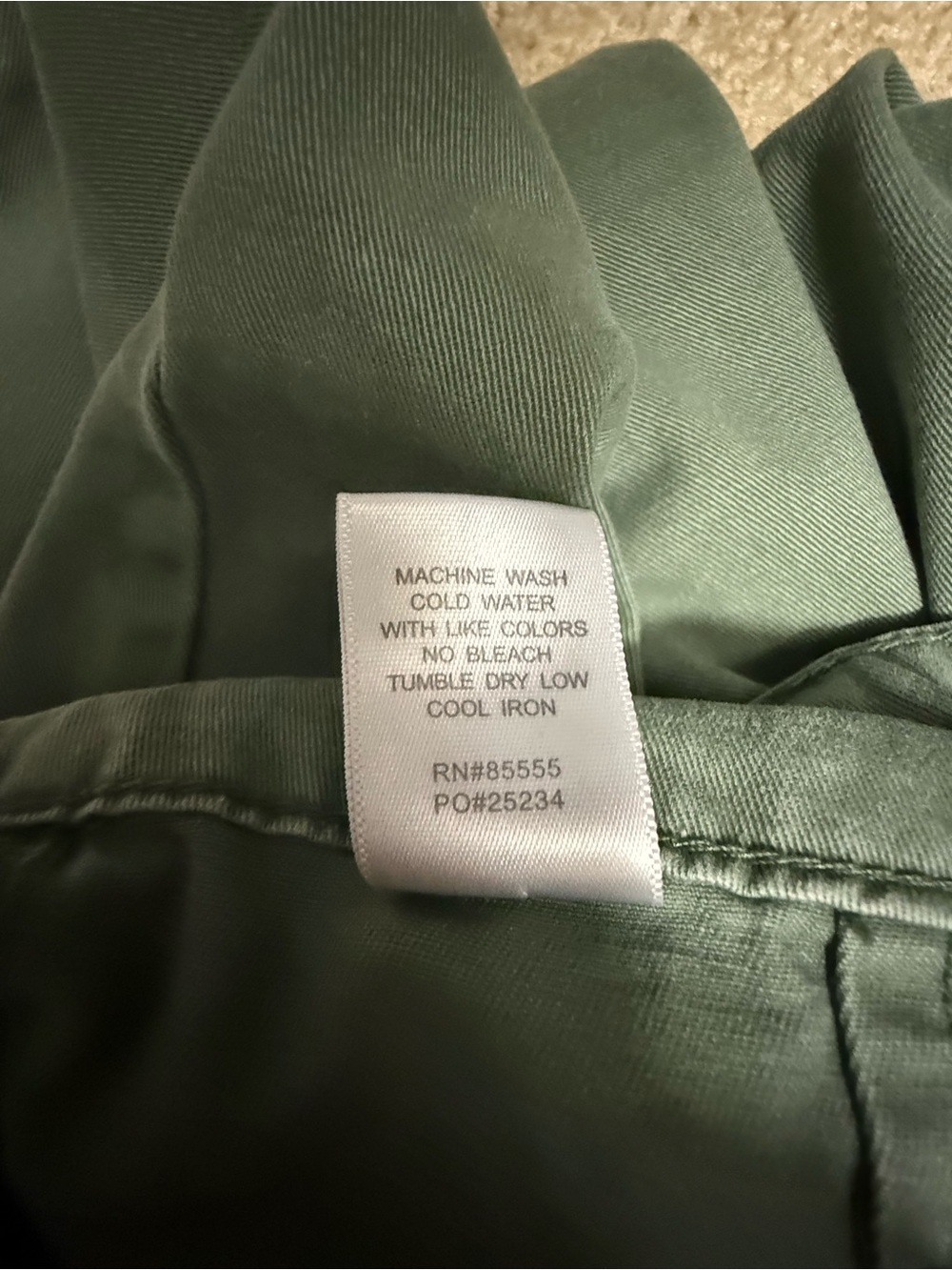 pistola Olive Green Button-Fly Utility Chinos - Picture 5 of 5